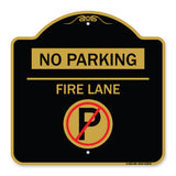 No Parking - Fire Lane (With No Parking Symbol)
