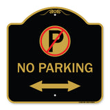 No Parking (No Parking Symbol and Arrow Pointing Left and Right)