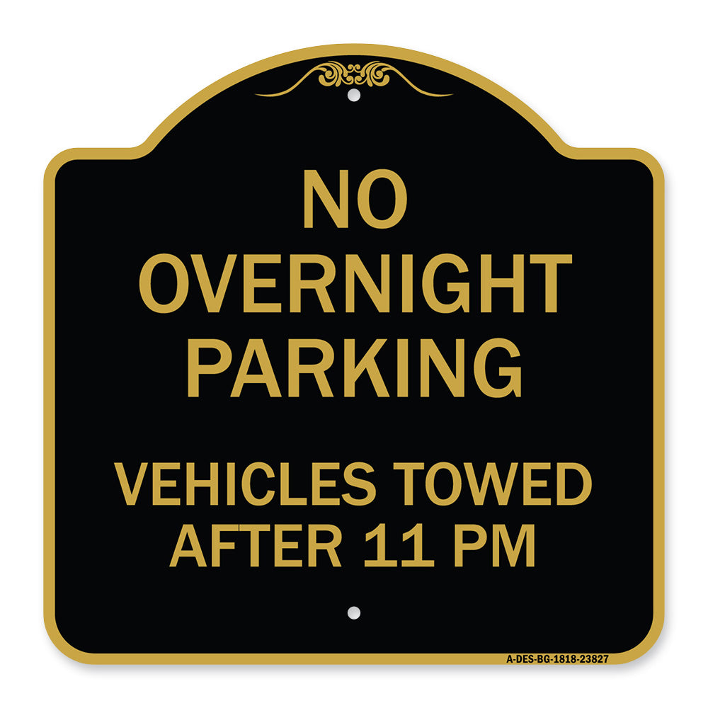 No Overnight Parking Vehicles Towed After 11 Pm
