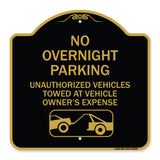 No Overnight Parking Unauthorized Vehicles Will Be Towed