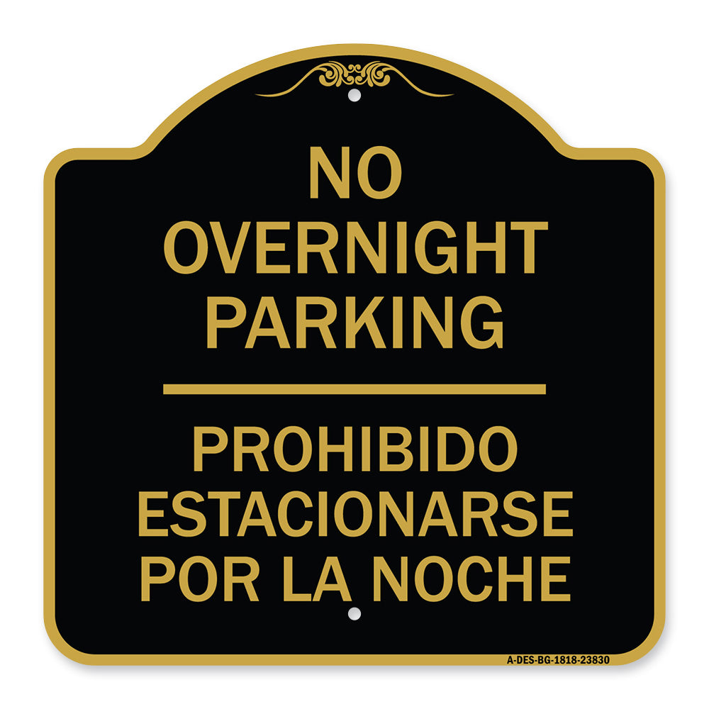 No Overnight Parking - Prohibido Estacionarse Por La Noche