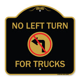 No Left Turn for Trucks with Graphic