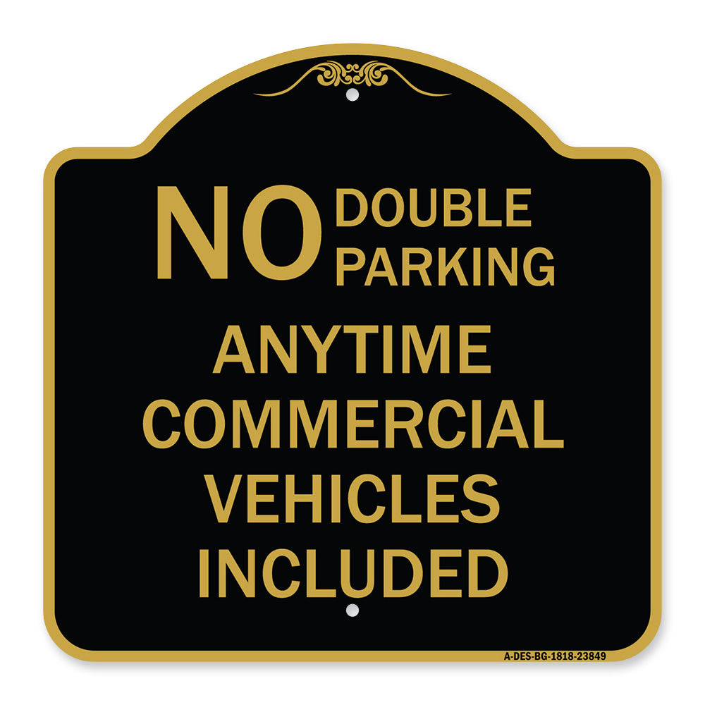 No Double Parking Anytime Commercial Vehicles Included