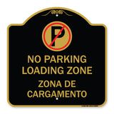 Loading Zone Zona De Cargamento (With No Parking Symbol)