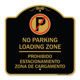 Loading Zone - Prohibido Estacionamiento Zona De Cargamento (With No Parking Symbol)
