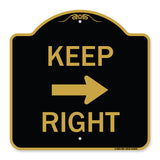 Keep Right Sign (Right Arrow)