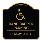 Handicapped Parking - Sundays Only (With Graphic)