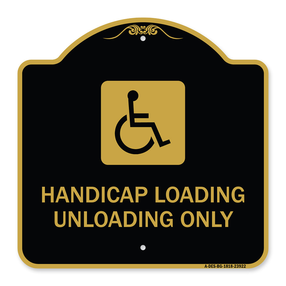 Handicap Loading Unloading Only (With Handicap Symbol)