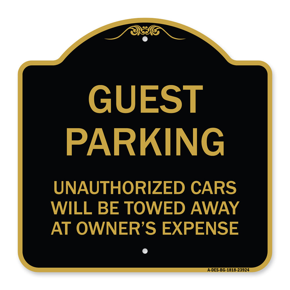 Guest Parking Unauthorized Cars Will Be Towed Away at Owner's Expense