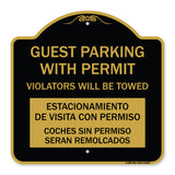 Guest Parking with Permit Violators Will Be Towed Estacionamento De Visita Con Permiso Coches Sin Permiso Seran Remolcadoa