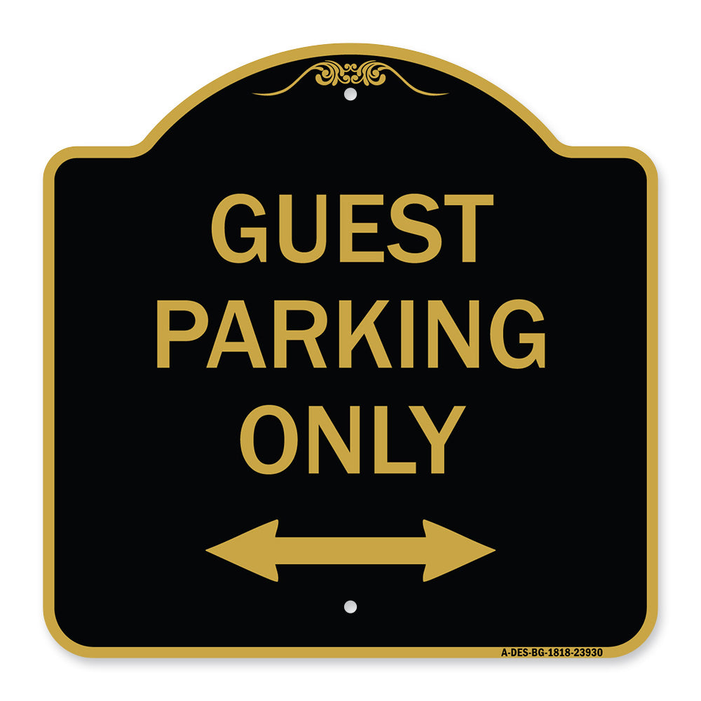 Guest Parking Only (With Bidirectional Arrow)