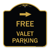 Free Valet Parking with Right Arrow