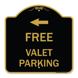 Free Valet Parking with Left Arrow
