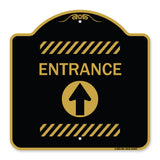 Flex Post Entrance with Straight Ahead Arrow Decal Only for Flex Paddle