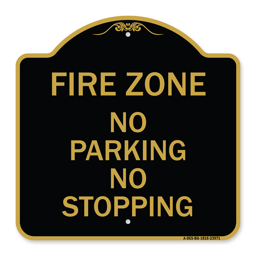 Fire Zone No Parking No Stopping