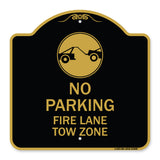Fire Lane Tow Zone with Graphic