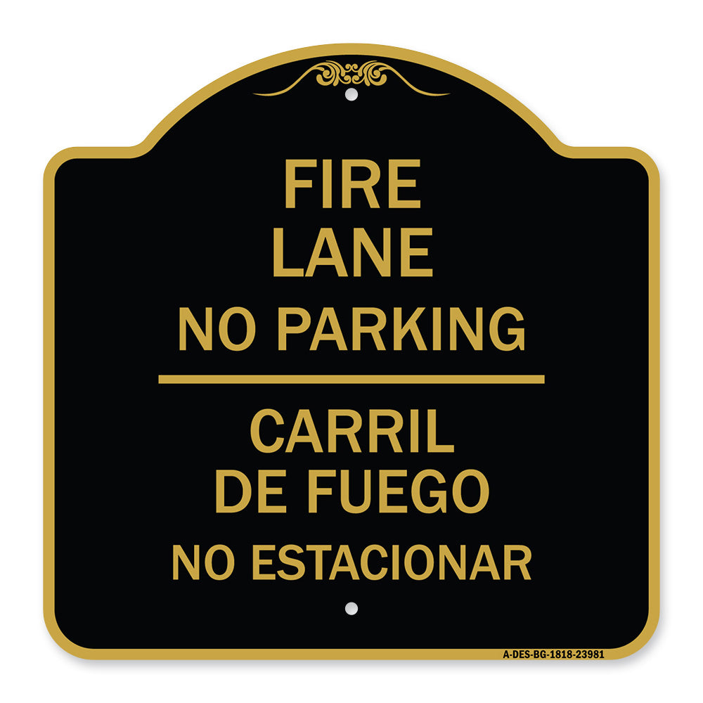 Fire Lane No Parking - Carril De Fuege No Esta Conar