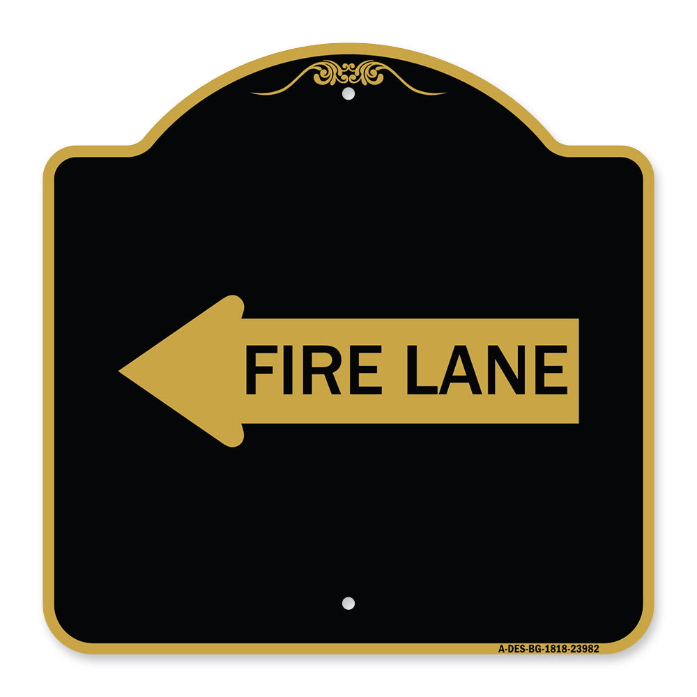Fire Lane Left Arrow