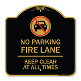 Fire Lane Keep Clear at All Times with Graphic