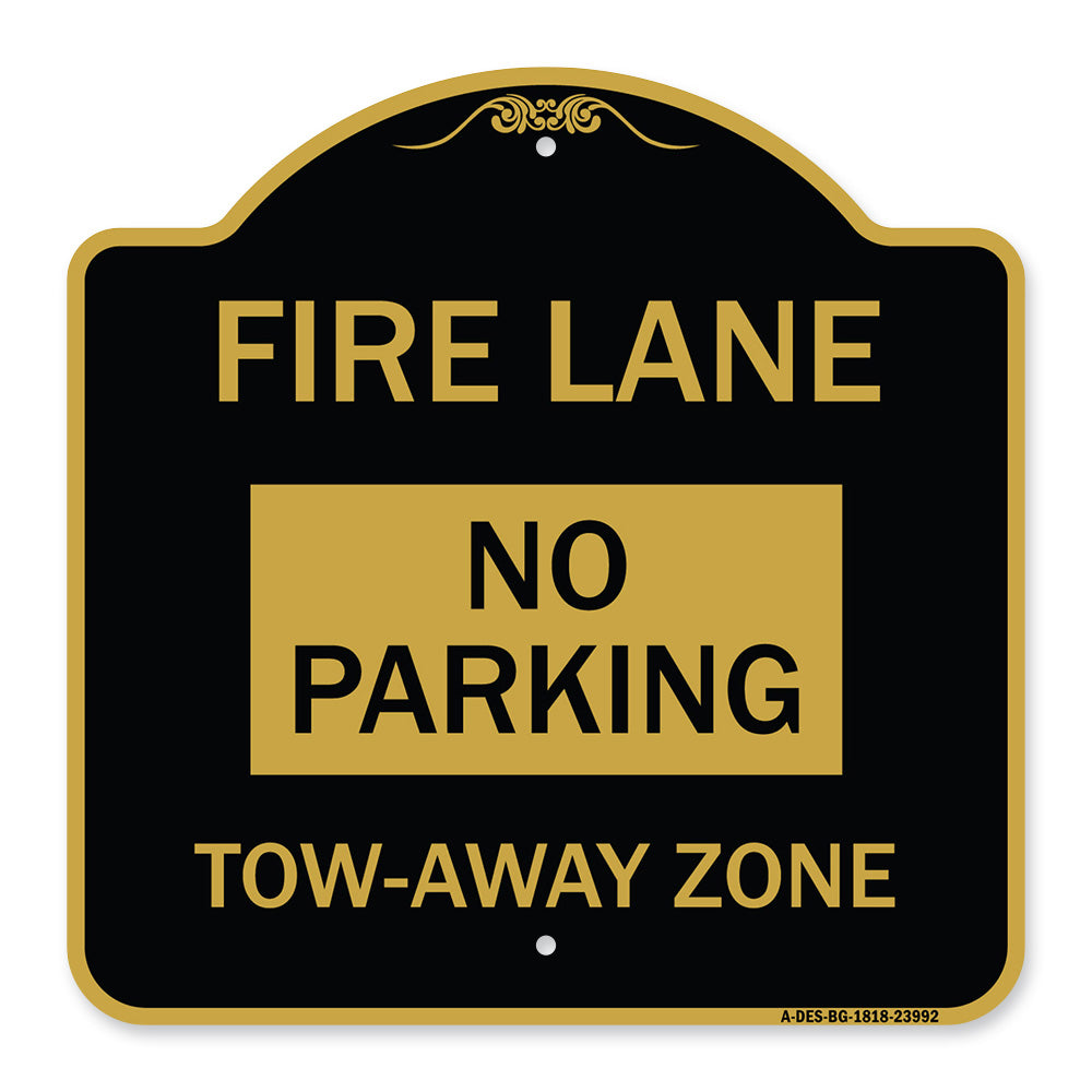 Fire Lane Sign No Parking Tow-Away Zone