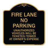 Fire Lane No Parking Unauthorized Vehicles Will Be Ticketed Towed at Owners Expense