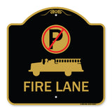 Fire Lane (With No Parking Symbol & Graphic)