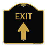 Exit Sign Exit with Up Arrow