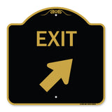 Exit Sign Exit with Right Arrow