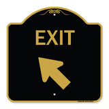 Exit Sign Exit with Left Arrow