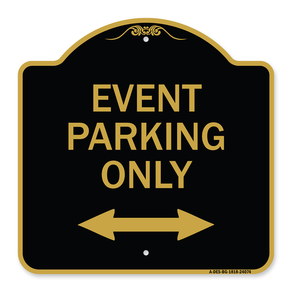 Event Parking Only (With Bidirectional Arrow)