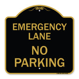 Emergency Lane No Parking Sign