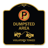 Dumpster Sign No Parking Dumpster Area Violators Towed (With Graphic)