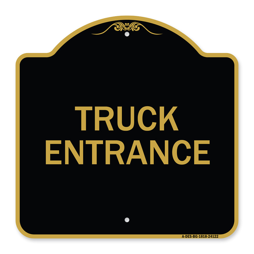 Driveway Sign Truck Entrance
