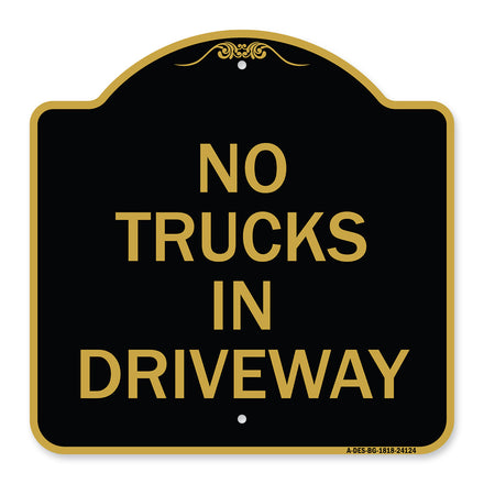 Driveway Sign No Trucks in Driveway
