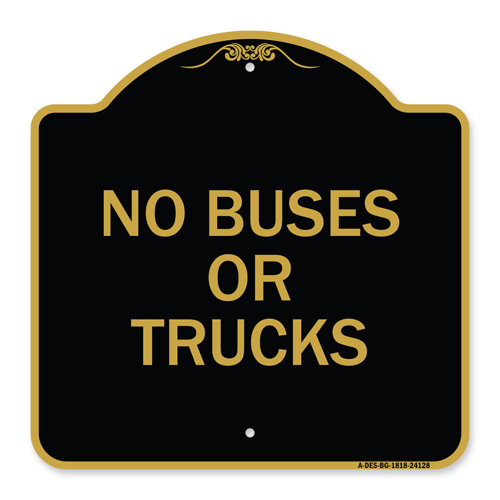 Driveway Sign No Buses or Trucks