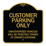 Customer Parking Only Unauthorized Vehicles Will Be Ticketed Towed at Owners Expense