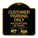 Customer Parking Only (Violators Will Be Towed) (Symbol)