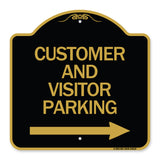 Customer and Visitor Parking (With Right Arrow)