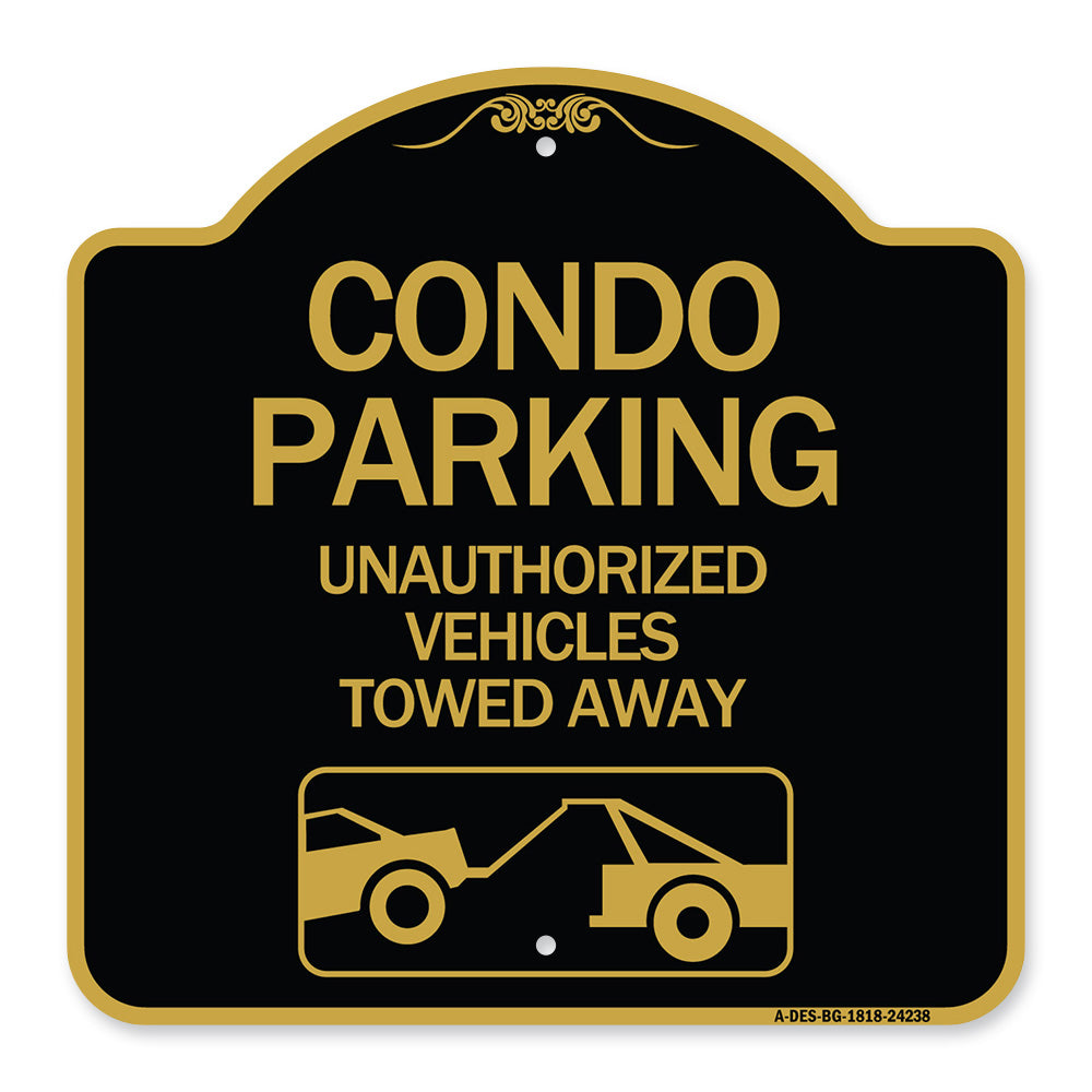 Condo Parking - Unauthorized Vehicles Towed Away (With Car Tow Graphic)