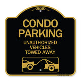 Condo Parking - Unauthorized Vehicles Towed Away (With Car Tow Graphic)