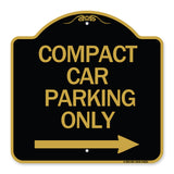Compact Car Parking Only (With Right Arrow)