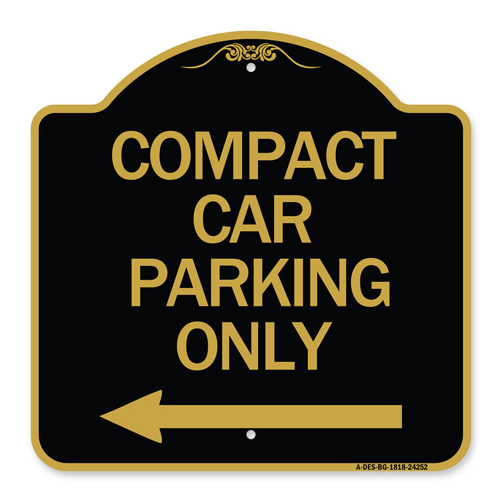Compact Car Parking Only (With Left Arrow)