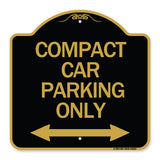 Compact Car Parking Only (With Bidirectional Arrow)