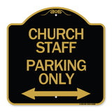 Church Staff Parking Only (With Bidirectional Arrow)