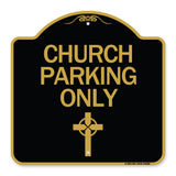 Church Parking Only (Cross Symbol)