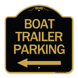 Boat Trailer Parking (With Left Arrow Symbol)