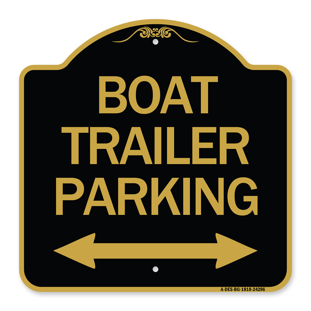 Boat Trailer Parking (With Bidirectional Arrow Symbol)