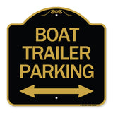 Boat Trailer Parking (With Bidirectional Arrow Symbol)