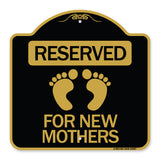 Blue Reserved Parking for New Mothers
