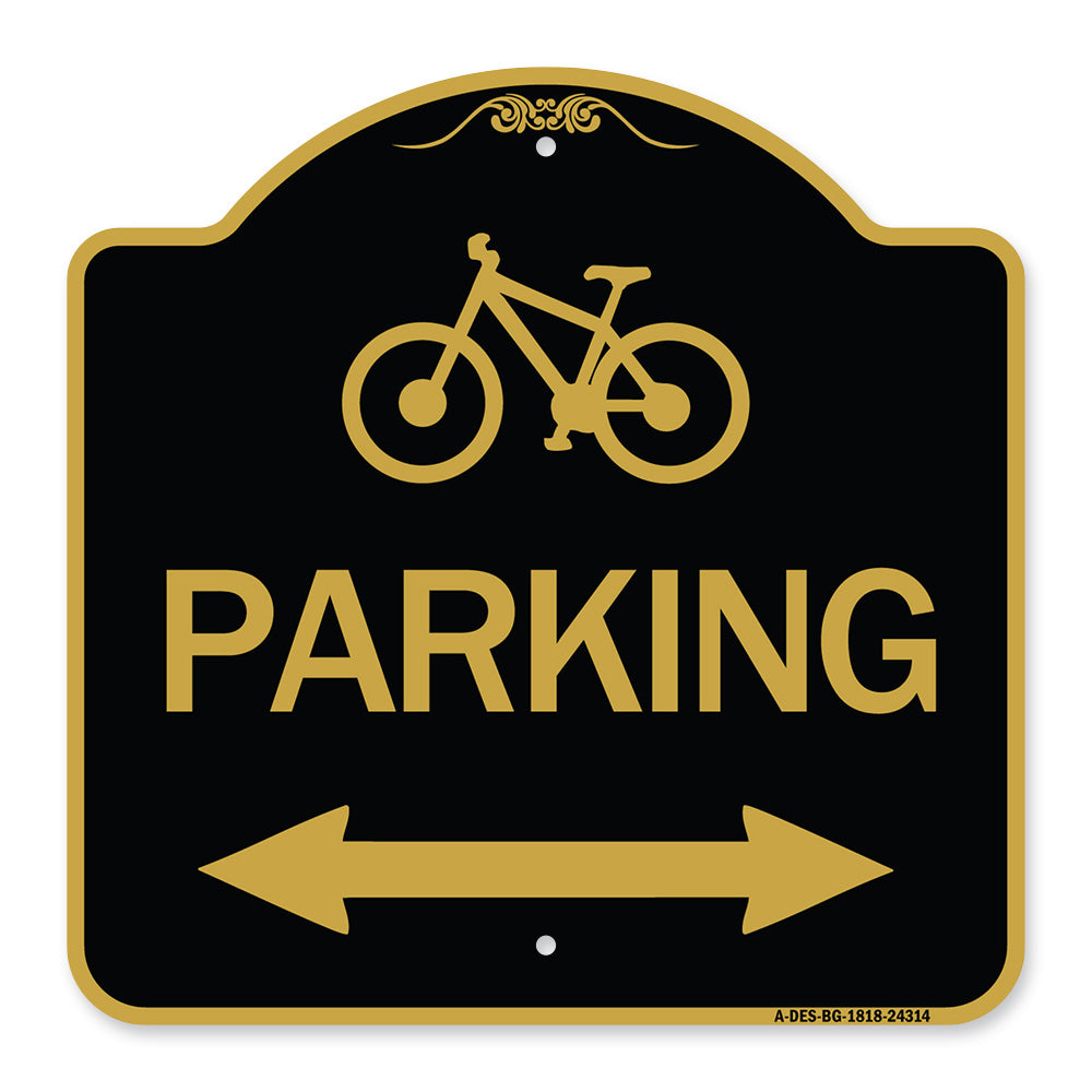 Bicycle Symbol Parking (With Bidirectional Arrow)